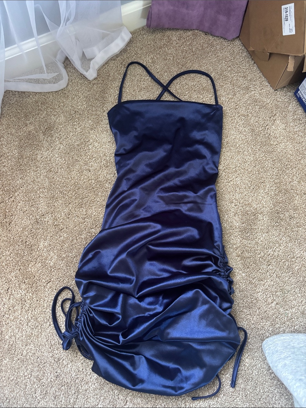 Open back with straps dress